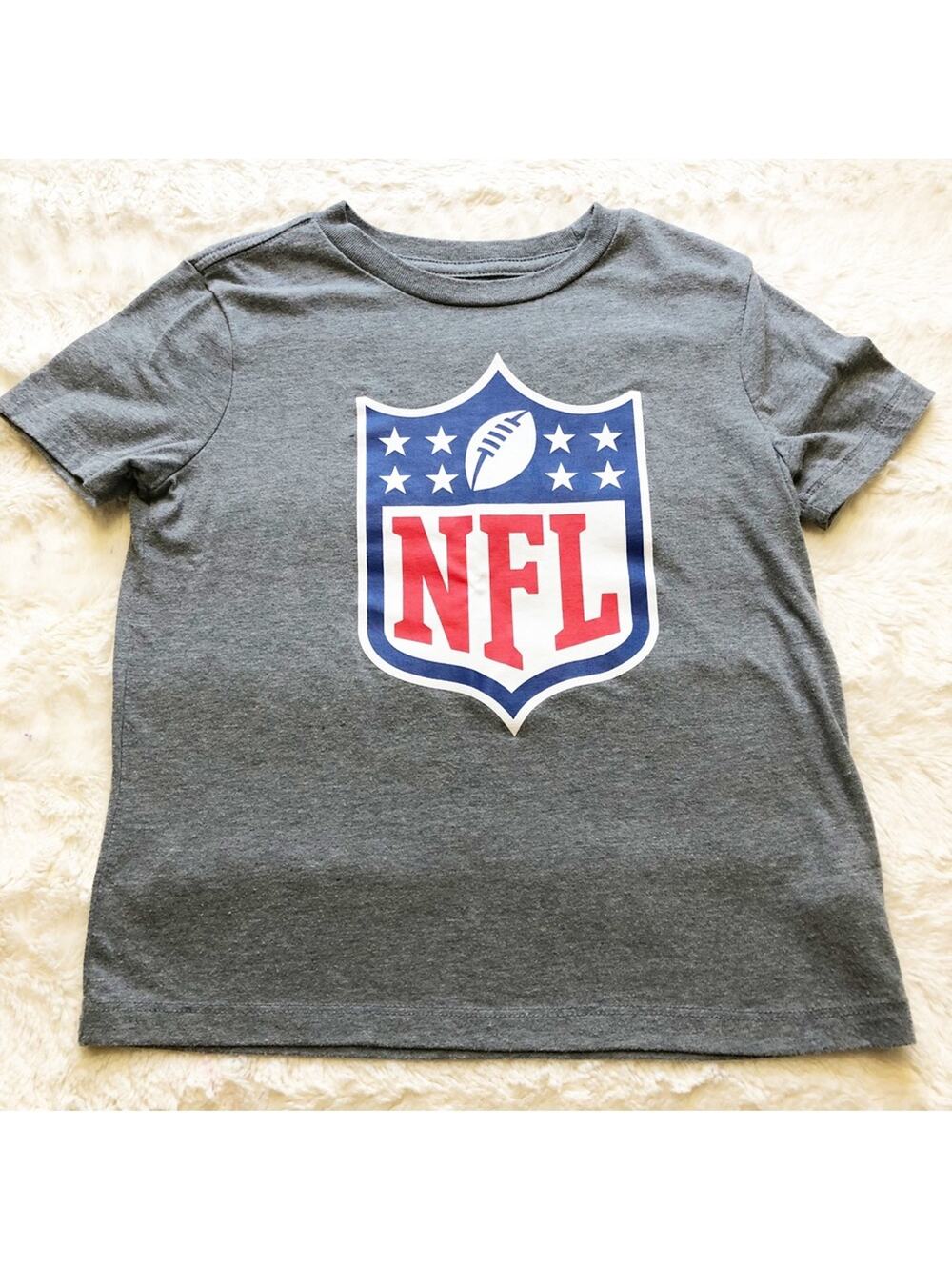 NFL Team Apparel NFL logo graphic gray tee shirt size Small 6-7
